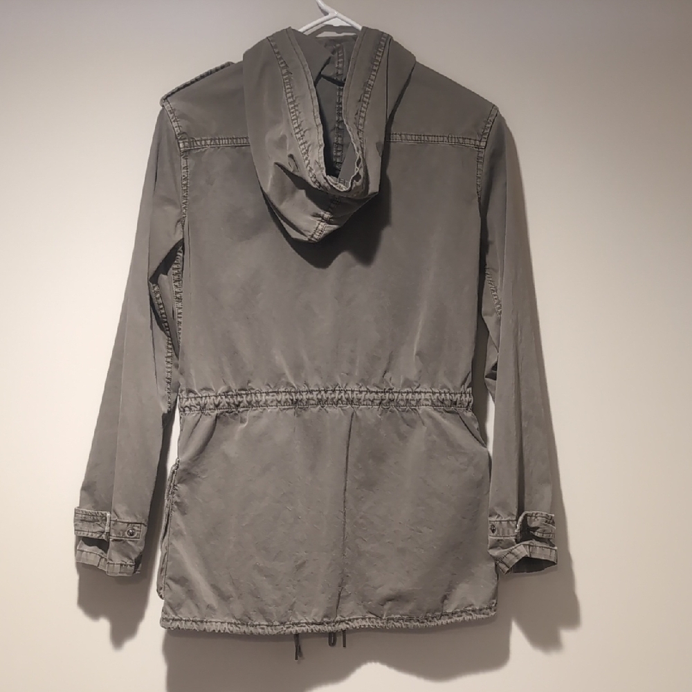 TALULA - Womens Hooded Utility Jacket - Army Green - Picture 4 of 6